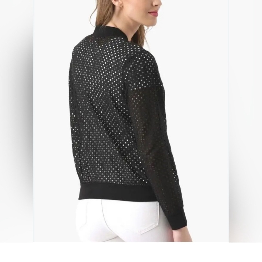 Peony&Me Black Women's Bomber Moto Cutout Reversible Jacket